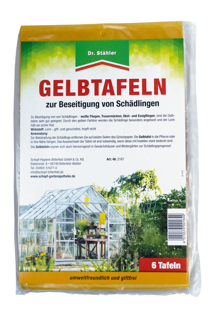 Dr. Stähler Garten-Apotheke Gelb-Tafeln groß (320 x 200 mm)